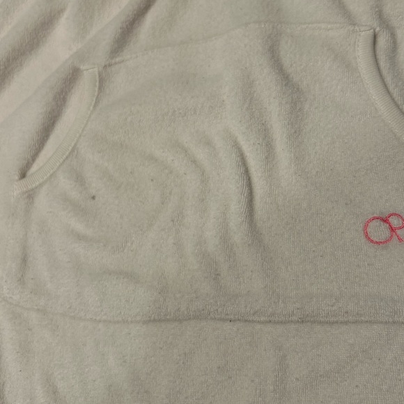 OP White Terrycloth Hooded Swim Coverup - Picture 9 of 9